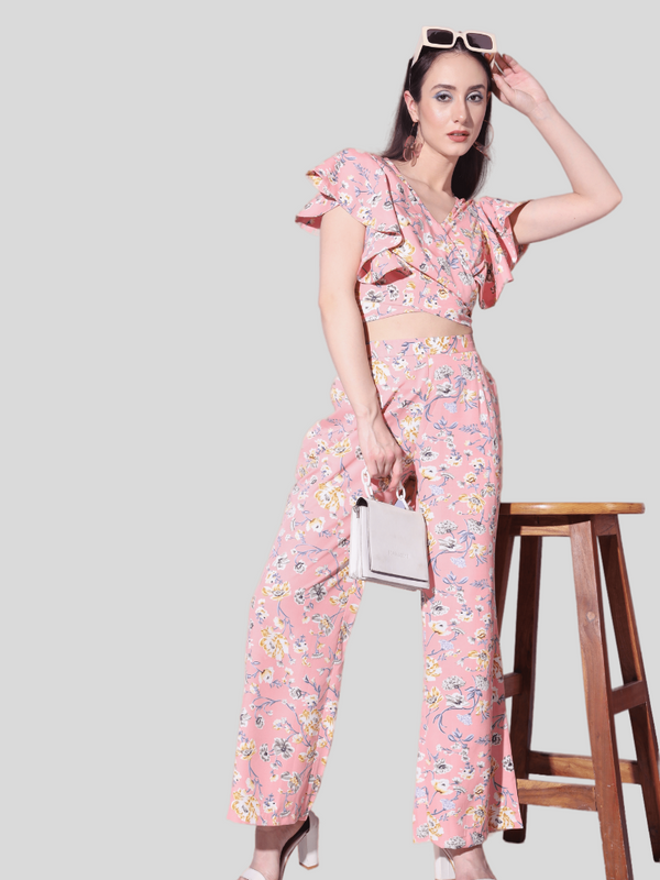 Pink Color Printed Trendy Co-Ord Sets