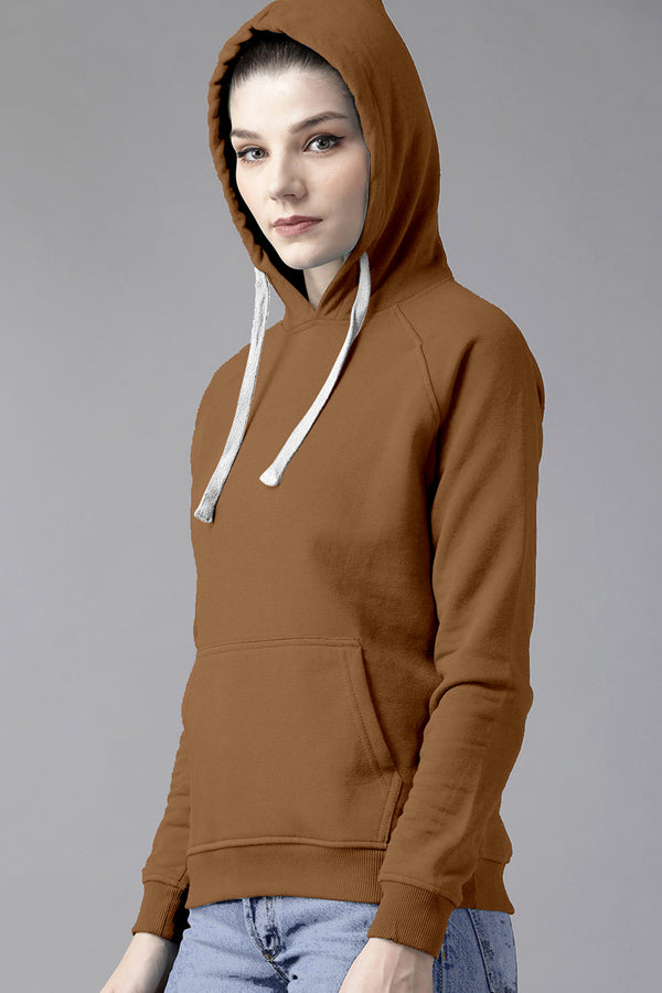 Brown Full Sleeve Unisex Hoodie Sweatshirt