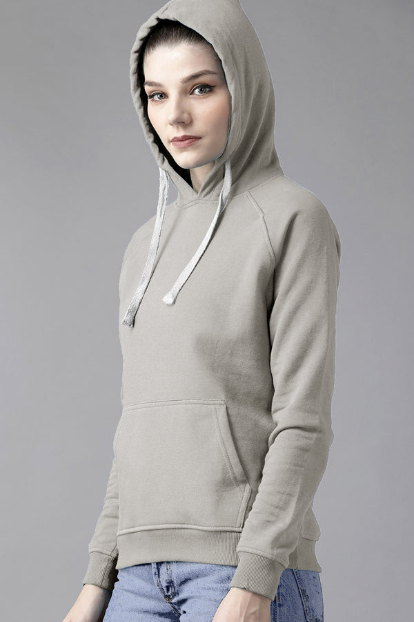 Grey Full Sleeve Unisex Hoodie Sweatshirt