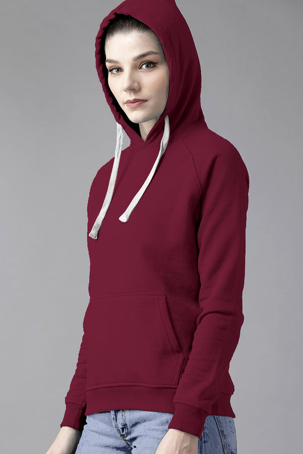 Maroon Full Sleeve Unisex Hoodie Sweatshirt