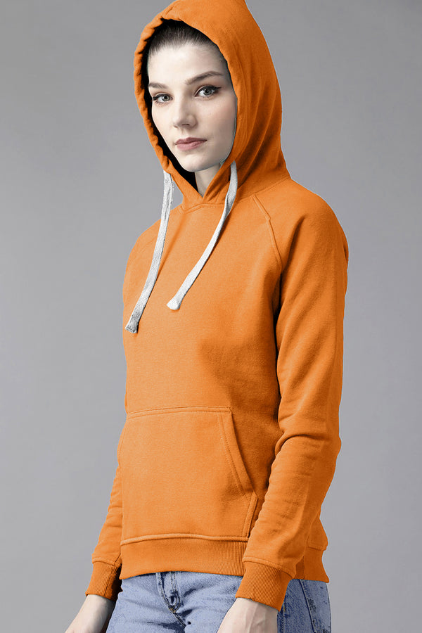 Orange Full Sleeve Unisex Hoodie Sweatshirt