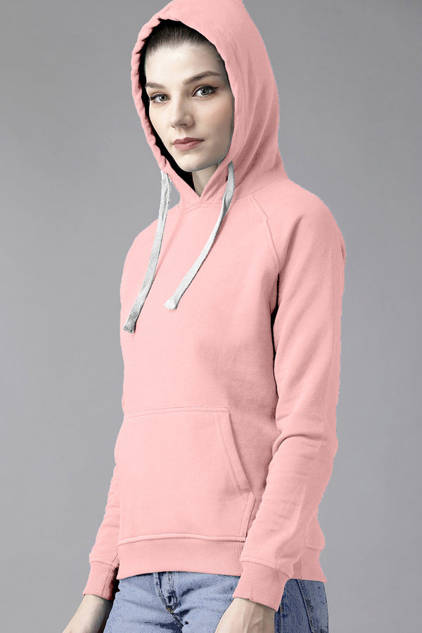 Peach Full Sleeve Unisex Hoodie Sweatshirt