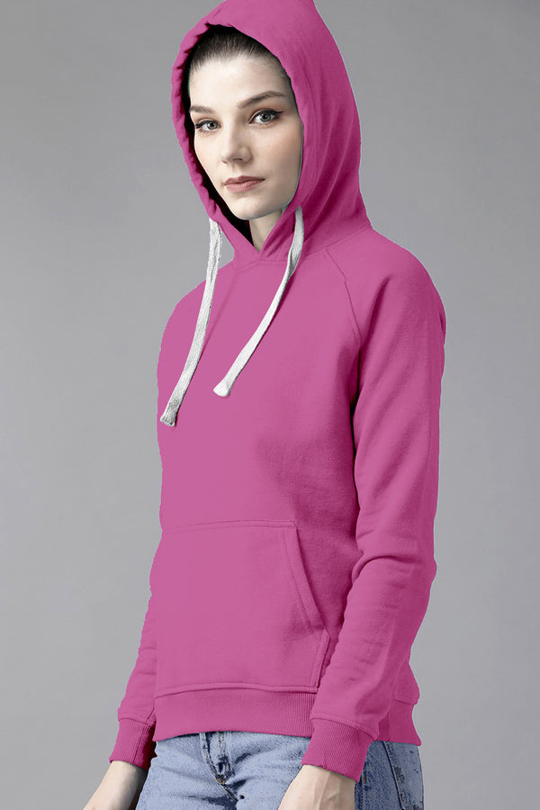 Dark Pink Full Sleeve Unisex Hoodie Sweatshirt