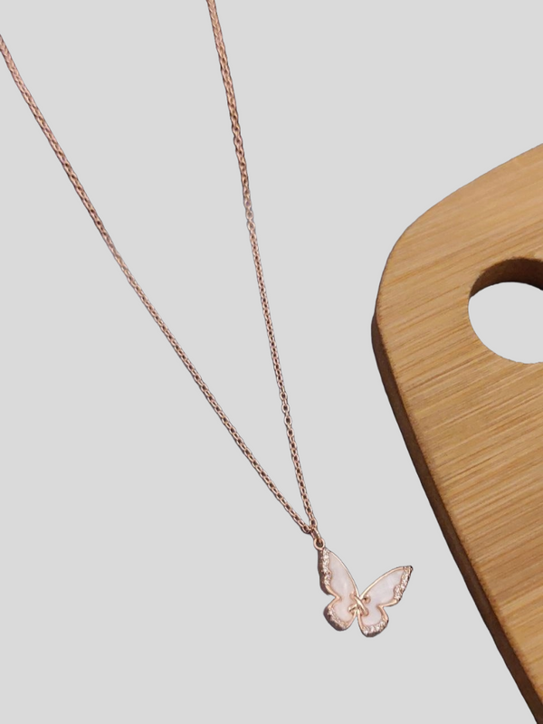 Elegant Rose Gold Designer Fancy Chain with Butterfly Knotted