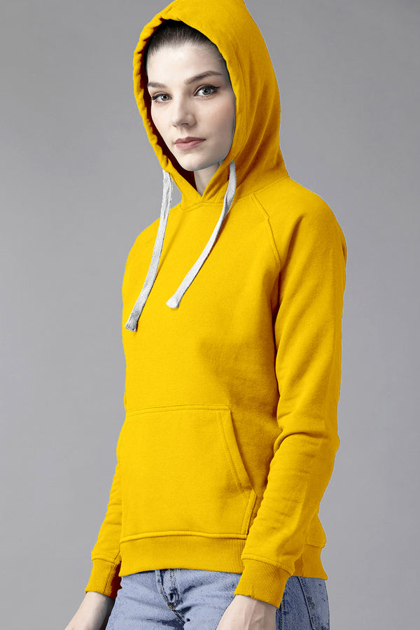 Yellow Full Sleeve Unisex Hoodie Sweatshirt