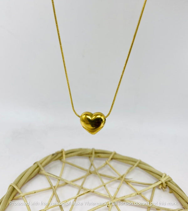 Iconic Golden Heart Design with Rose Gold Chain