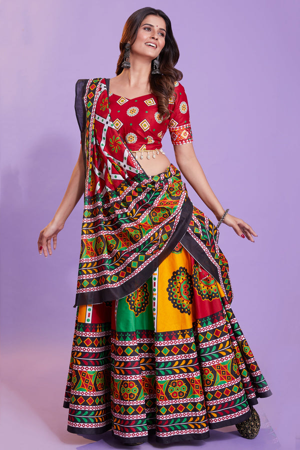 Navratri Special Readymade Chaniya Choli With Hand Block Print