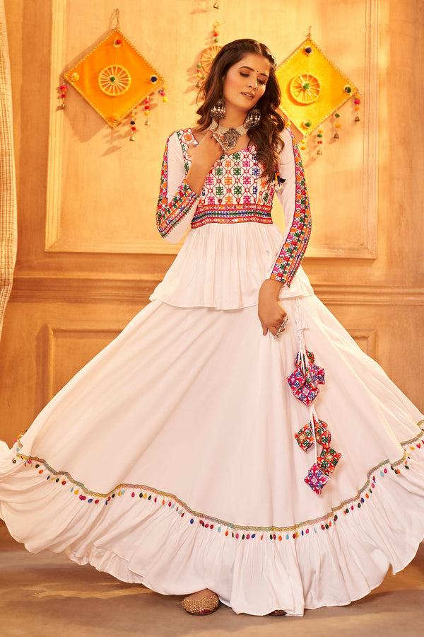 Navratri Special Lehenga Choli With Embroidered Work